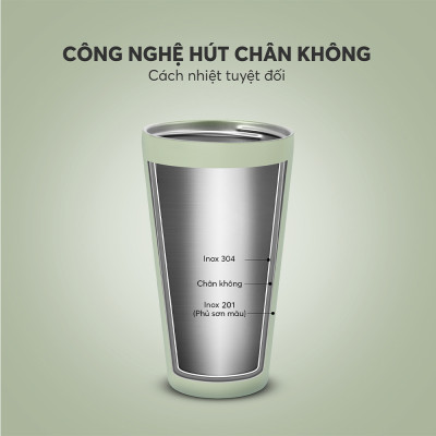 Ly giữ nhiệt inox 304 Elmich EL-8380 510ml, Hàng chính hãng, giữ nóng 8h giữ lạnh 23h - JoyMall