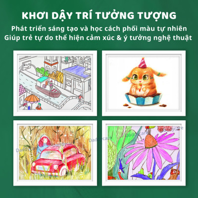 Bút chì màu vẽ tranh cao cấp mideer Vibrant Colored Pencil  24/36/48 màu,Chì vẽ chuyên nghiệp, thiết kế, phác họa cho bé