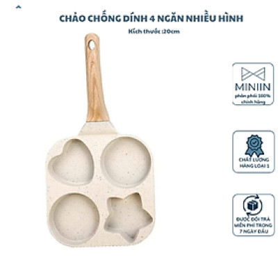 Chảo Chống Dính 4 Ngăn Nhiều Hình – Tiện Lợi Cho Bữa Sáng Gia Đình - HÀNG CHÍNH HÃNG MINIIN