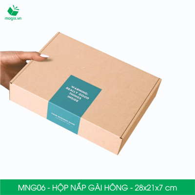 MNG06 - 28x21x7cm - Combo 100 hộp nắp gài hông - Thùng carton đóng hàng 