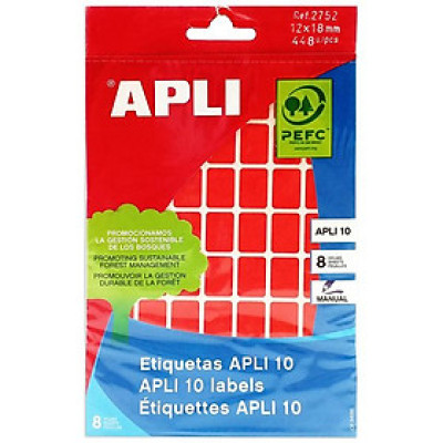 APLI_Nhãn Dán Đỏ 10 Miếng 12x18_2752