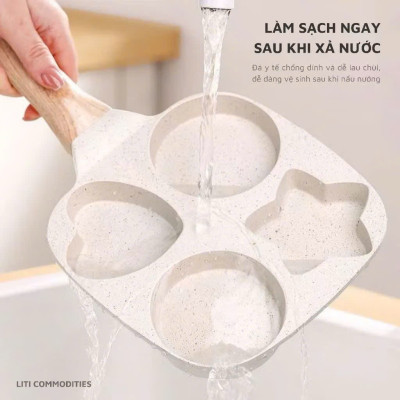 Chảo Chống Dính 4 Ngăn Nhiều Hình – Tiện Lợi Cho Bữa Sáng Gia Đình - HÀNG CHÍNH HÃNG MINIIN