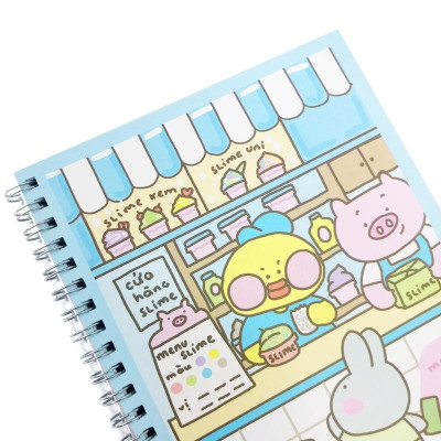 Sổ Tay Lò Xo A5 Kẻ Ô Vuông 100 Trang 100gsm - Cô Tiên Xanh - Cửa Hàng Slime