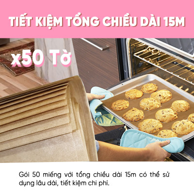 [MyJae x Toyal] Giấy Nến 2 Mặt Lót Nồi Chiên, Nướng Bánh, Giấy Lót Chống Dính 30cm x 30cm (50 Tờ/Hộp)