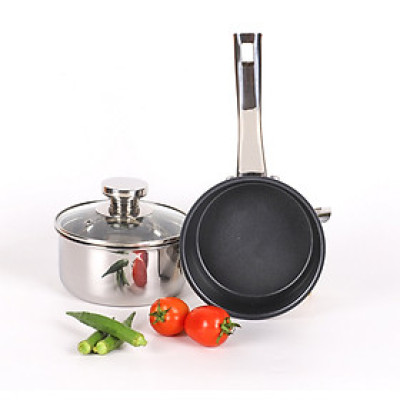 Bộ Nồi Chảo Inox 3 Lớp Liền Khối Kalpen Baby BB14 size 14cm