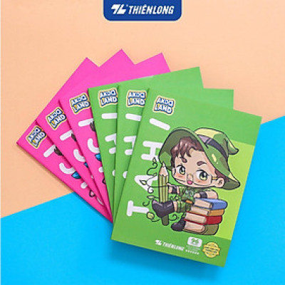 Tập học sinh chống lem 96 trang 4 ô ly vuông 2mm 120gsm Thiên Long NB-121/AK - Phiên bản Akooland - Mẫu ngẫu nhiên