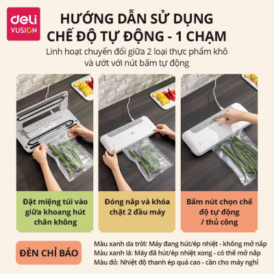 [TẶNG TÚI HÚT] Máy Hút Chân Không Thực Phẩm Không Kén Túi LM666 Công Suất Cao Tặng Kèm Ống Hút Thực Phẩm Tiện Lợi