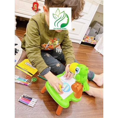 Bàn vẽ đa năng có đèn chiếu thông minh, máy chiếu mini cho bé tập vẽ PROJECTOR PAINTING, Bộ đèn bàn tập vẽ hàng chính hãng KIDTOY