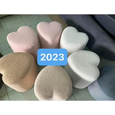 Đôn ngồi lông cừu hình trái tim Juno Sofa 40 x 40 x 45 cm