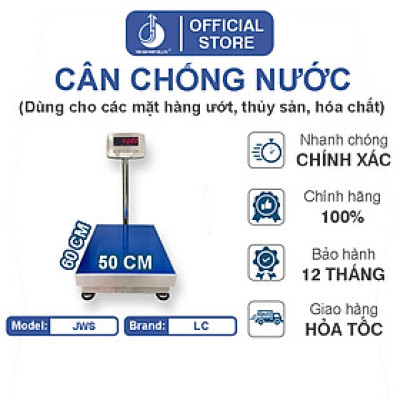 Cân Điện Tử Chống Nước JWS - Mặt Bàn Cân Inox 500x600MM
