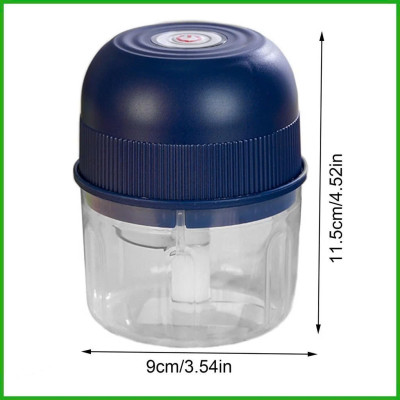 Máy xay tỏi ớt bằng tay lực nghiền mạnh với 2 lưỡi dao thép không gỉ SẠC ĐIỆN 