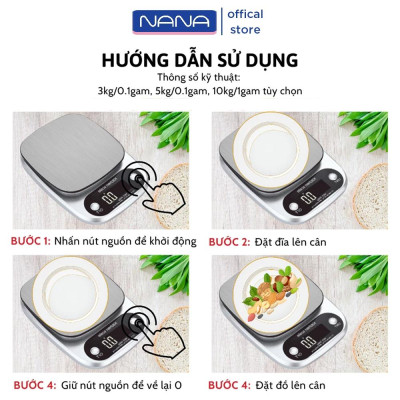 Cân Điện Tử Mini Định Lượng 1g - 10kg, Cân Tiểu Ly Nhỏ Gọn Có Màn Hình Hiển Thị, Độ Chính Xác Cao Kèm 2 Pin