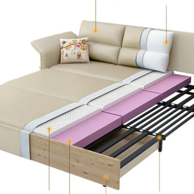 Sofa giường đa năng hộc kéo tay bật HGK-18 ngăn chứa đồ tiện dụng Juno Sofa KT 1m8