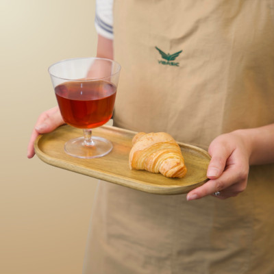 Khay gỗ keo đa năng hình oval Vibasic, đa dạng kích thước, chụp hình decor đựng đồ trang trí