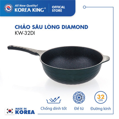Chảo sâu Diamond Premium Korea King KW-32DI (đường kính 32cm) - Hàng chính hãng