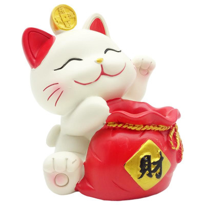 Mô Hình Mèo Thần Tài Cắm Bút Trang Trí Tết - WanLongDa SJ-8159