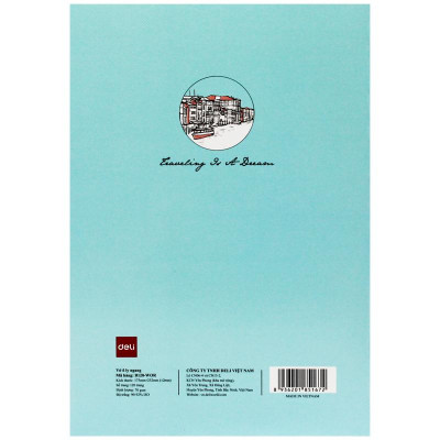 Tập Học Sinh - Kẻ Ngang Có Chấm - 120 Trang 70gsm - Deli CNB120-WOR (Mẫu Bìa Giao Ngẫu Nhiên)