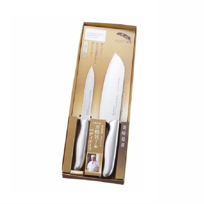 Set 2 chiếc dao làm bếp Nakamura ( 24cm & 16.4cm), làm từ thép chống gỉ sét, chống ăn mòn, không chứa thành phần độc hại - nội địa Nhật Bản 