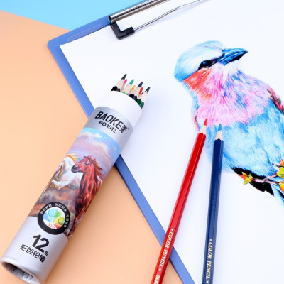 Bút chì 12 màu kèm gọt chì Baoke - PO1012