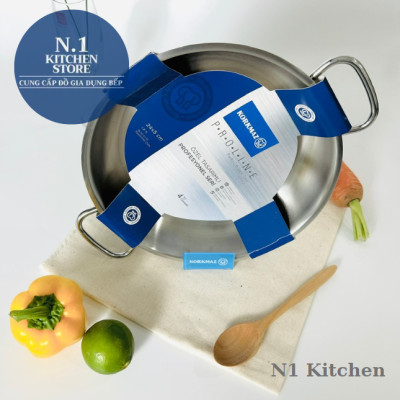 Chảo inox cao cấp 2 quai Korkmax Proline 24cm - A1192 - Hàng chính hãng