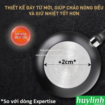 Chảo chiên chống dính đáy từ Tefal Unlimited 28cm dùng cho mọi loại bếp - Sản xuất tại Pháp - G2550602 - Hàng chính hãng