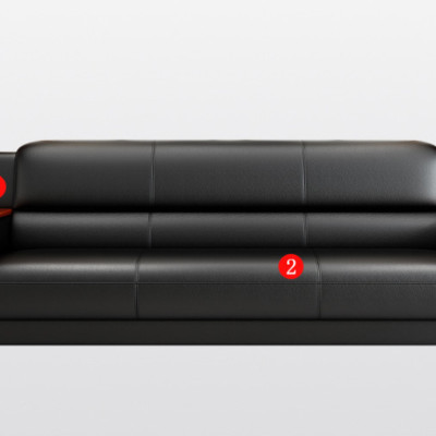 Bộ sofa da văn phòng cao cấp Juno Sofa kèm ghế đơn HVPCT-04