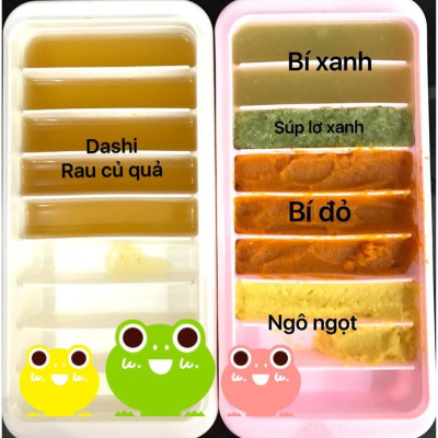 Combo khay trữ đồ ăn dặm cho bé Kokubo 8 ngăn + cốc nhựa nắp mềm dành cho bé - nội địa Nhật Bản