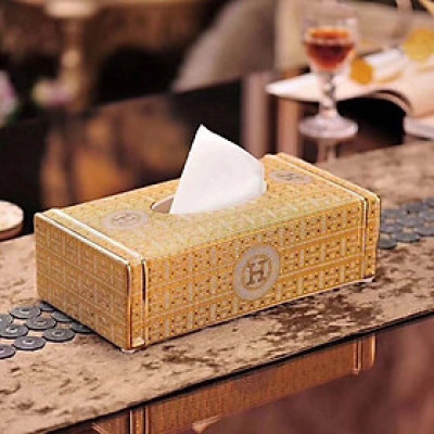 Hộp đựng giấy ăn chữ nhật sứ xương cap cấp phong cách Châu Âu sang trọng - ANTH509