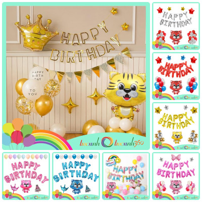 Bộ bong bóng trang trí sinh nhật cho bé hình con cọp (con hổ)