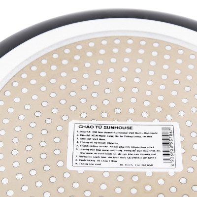 Chảo Đáy Từ Sunhouse Magnetic Pan SHM18 (18cm) Dùng Mọi Bếp - Chính Hãng