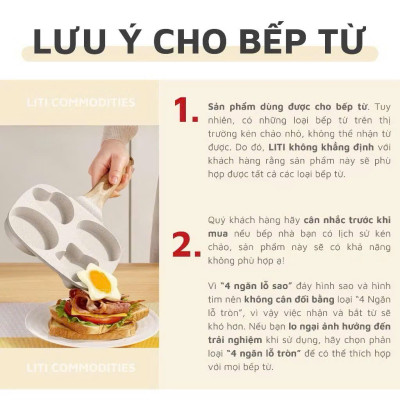 Chảo Chống Dính 4 Ngăn Nhiều Hình – Tiện Lợi Cho Bữa Sáng Gia Đình - HÀNG CHÍNH HÃNG MINIIN