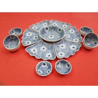 Bộ bát đĩa hoa mặt trời hàng vẽ tay(nhiều mẫu/2 size)