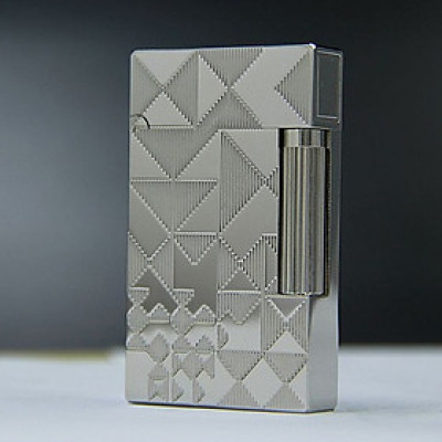Vỏ Hột Quẹt Bật Lửa Gas Đá S.T Upon D57B Thiết Kế Họa Tiết Hình Khối Độc Đáo - Dùng Gas Đá Cao Cấp