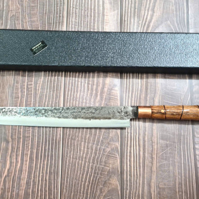 DAO BẾP PHÚC SEN -  DAO BẾP SASHIMI MẶT HOA VĂN MÃ Sk1 N4