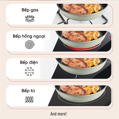 Chảo sâu lòng chống dính đáy từ Tefal So Matcha (24cm/28cm) - Hàng chính hãng