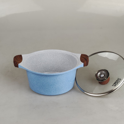 Nồi quánh đúc men đá Sapphire Greencook GCS09 sử dụng được bếp ga, bếp hồng ngoại, bếp từ...KHÔNG KÉN BẾP-Hàng chính hãng