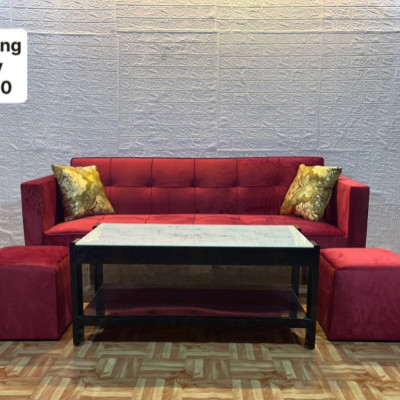 Bộ sofa bed có tay kèm bàn tiện lợi Juno Sofa cho chung cư, căn hộ giá rẻ cho học sinh, sinh viên