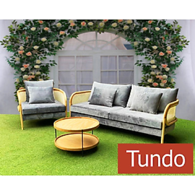 Bộ sofa Tundo mây niệm ghế đơn và bàn 