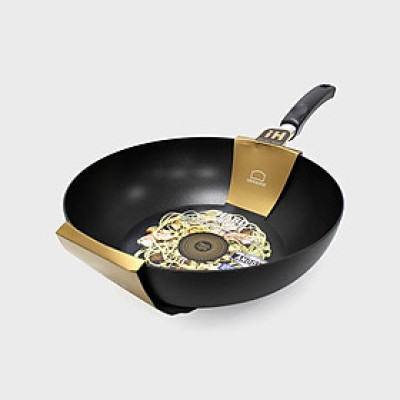 Chảo sâu lòng Cookplus Hard&Light bằng nhôm 32cm, W/Coating inside Okitsumo - LHB2325OK-1