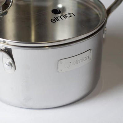 Elmich Bộ nồi chảo inox cao cấp 3 lớp đáy liền Trimax 4 chiếc size 18cm, 20cm, 26cm và chảo 26cm