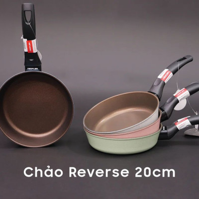 [Hàng chính hãng] Bộ 3 chảo chiên xào đa năng Reverse (Chiên 20/Xào 28,30)