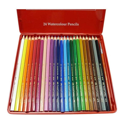 Faber-Castell-Chì Màu Nước Rl Ws Parrot-24 Màu Dài (Hộp Thiếc)