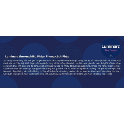 Đĩa Thủy Tinh Luminarc Diwali Lines 19cm đựng thức ăn, kháng vỡ, cường lực - Bộ 3 đĩa - Q1669