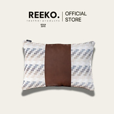 Gối sofa tựa lưng hình chữ nhật dài cao cấp, kết hợp da bò thật và vải DVG6002Z | REEKO