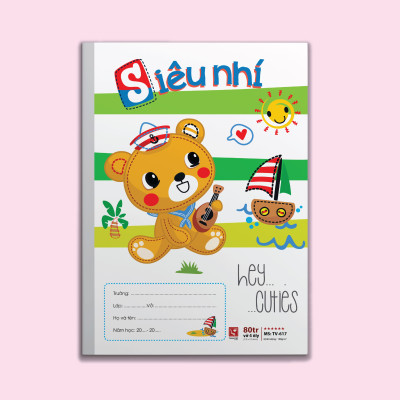 Lốc 10 Vở (Tập) Ô ly Siêu nhí Cao cấp 80 trang (4 ô ly - Giao mẫu ngẫu nhiên)