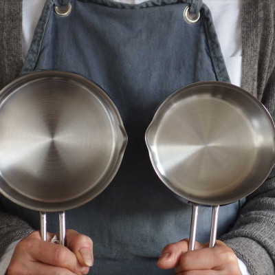 Nồi quánh bột Inox cao cấp không gỉ, bền, đẹp Tsubame, có tay cầm -hàng nội địa Nhật Bản 