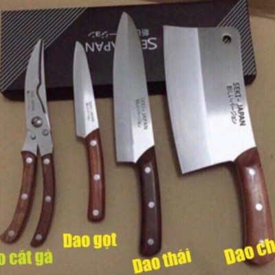 Bộ dao kéo seki nhật bản 4 món - nhật bản nội địa ( kéo gà seki)