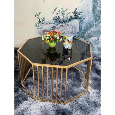 Bàn trà mặt kính lục giá BTMSF9 Juno Sofa mặt kính cường lực cao cấp