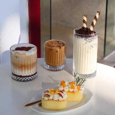 Cốc vân sọc đế kim cương sang trọng - Phù hợp cho quán cà phê, đa dạng nhu cầu