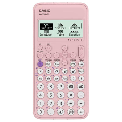Máy Tính Casio FX-880BTG - Màu Hồng + Bút Frixion Colors và G2 (Màu Mực Ngẫu Nhiên)